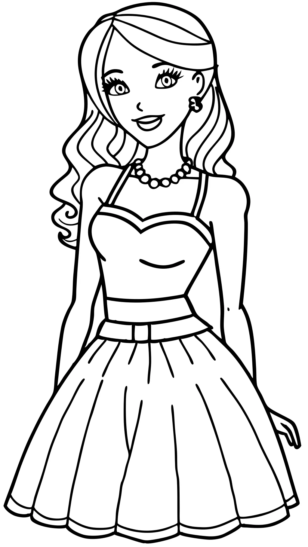 Barbie Dress Coloring Pages